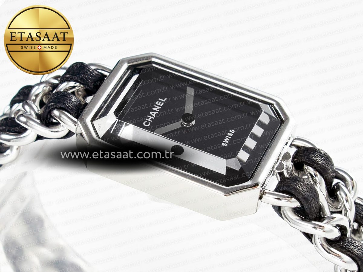 Chanel Ppremière Iconic Chain Watch SS BVF 1:1 Best Edition Black Dial on Chain Bracelet RONDA Quartz - Görsel 7