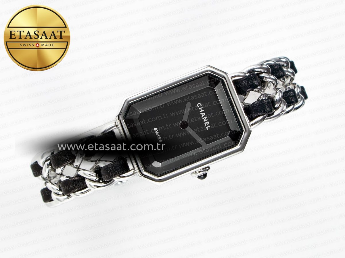 Chanel Ppremière Iconic Chain Watch SS BVF 1:1 Best Edition Black Dial on Chain Bracelet RONDA Quartz - Görsel 8