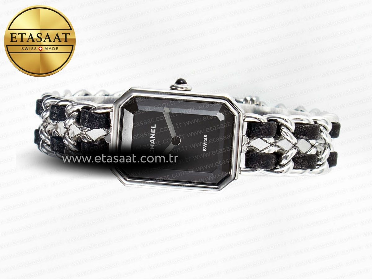 Chanel Ppremière Iconic Chain Watch SS BVF 1:1 Best Edition Black Dial on Chain Bracelet RONDA Quartz - Görsel 9
