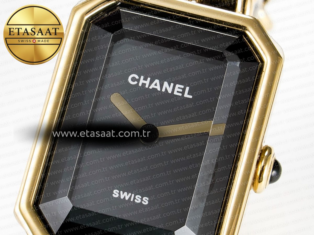 Chanel Ppremière Iconic Chain Watch YG BVF 1:1 Best Edition Black Dial on Chain Bracelet RONDA Quartz - Görsel 10