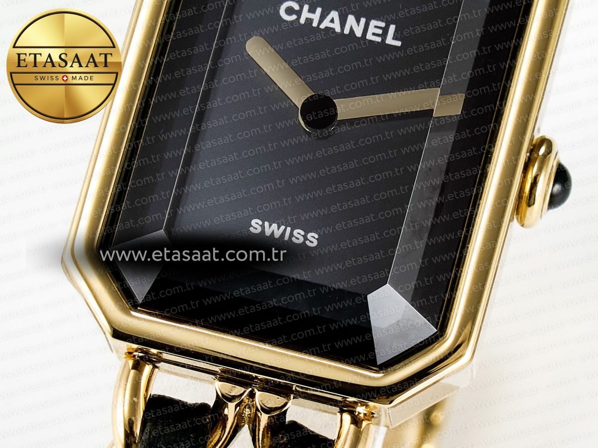 Chanel Ppremière Iconic Chain Watch YG BVF 1:1 Best Edition Black Dial on Chain Bracelet RONDA Quartz - Görsel 11