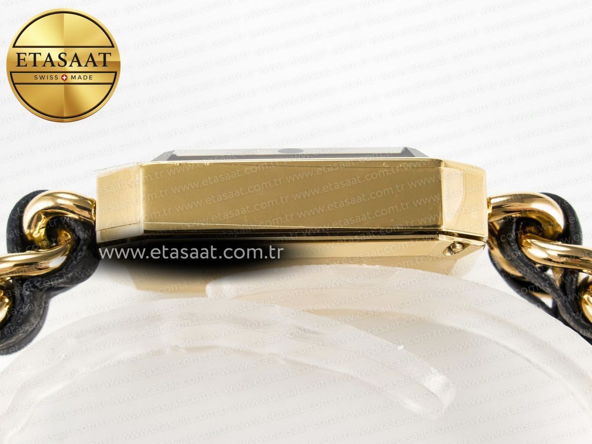Chanel Ppremière Iconic Chain Watch YG BVF 1:1 Best Edition Black Dial on Chain Bracelet RONDA Quartz - Görsel 12