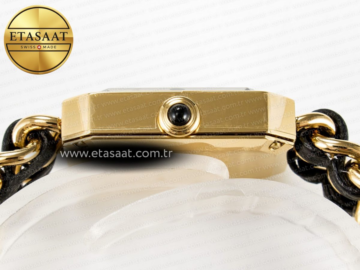 Chanel Ppremière Iconic Chain Watch YG BVF 1:1 Best Edition Black Dial on Chain Bracelet RONDA Quartz - Görsel 13