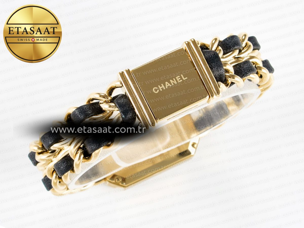 Chanel Ppremière Iconic Chain Watch YG BVF 1:1 Best Edition Black Dial on Chain Bracelet RONDA Quartz - Görsel 14