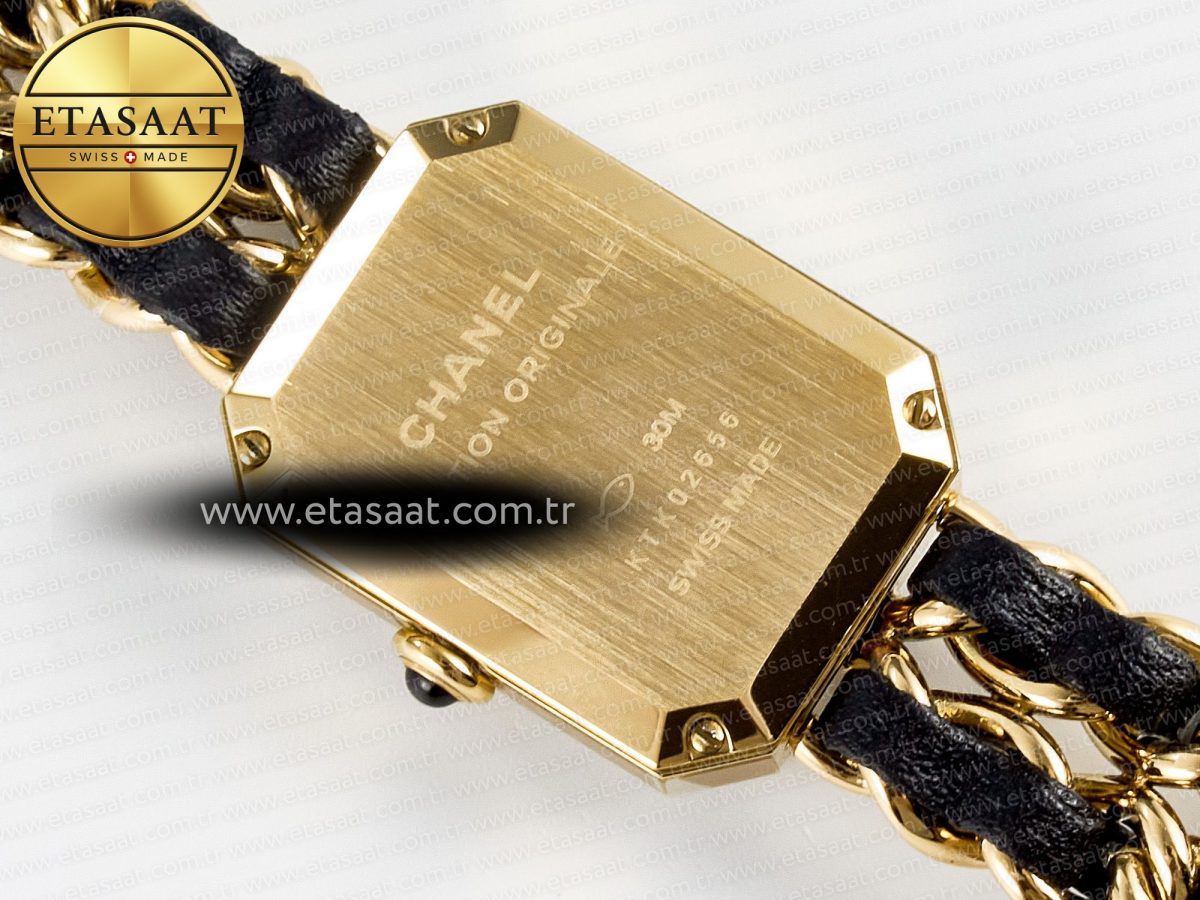 Chanel Ppremière Iconic Chain Watch YG BVF 1:1 Best Edition Black Dial on Chain Bracelet RONDA Quartz - Görsel 15