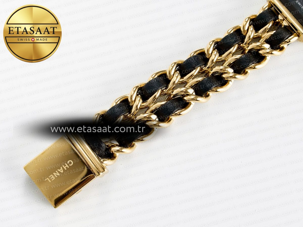 Chanel Ppremière Iconic Chain Watch YG BVF 1:1 Best Edition Black Dial on Chain Bracelet RONDA Quartz - Görsel 17