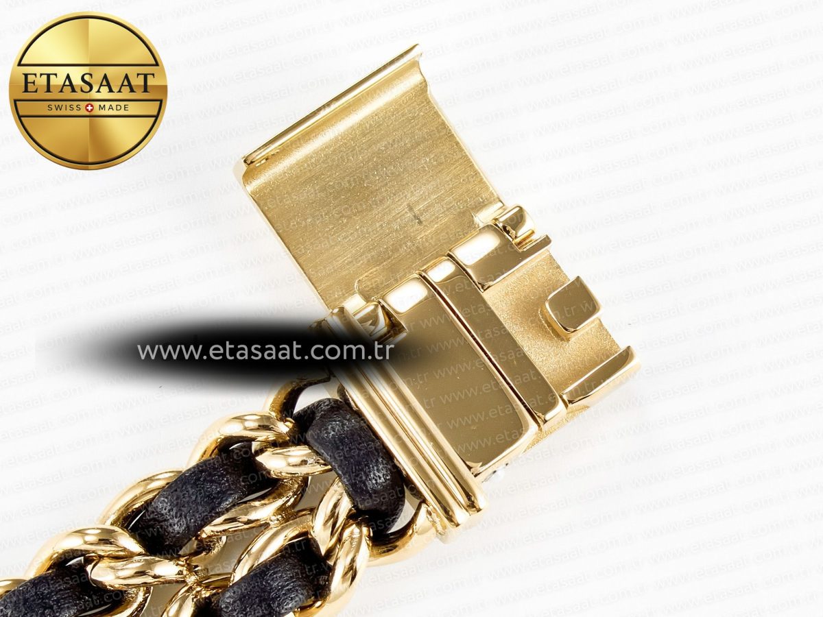 Chanel Ppremière Iconic Chain Watch YG BVF 1:1 Best Edition Black Dial on Chain Bracelet RONDA Quartz - Görsel 20