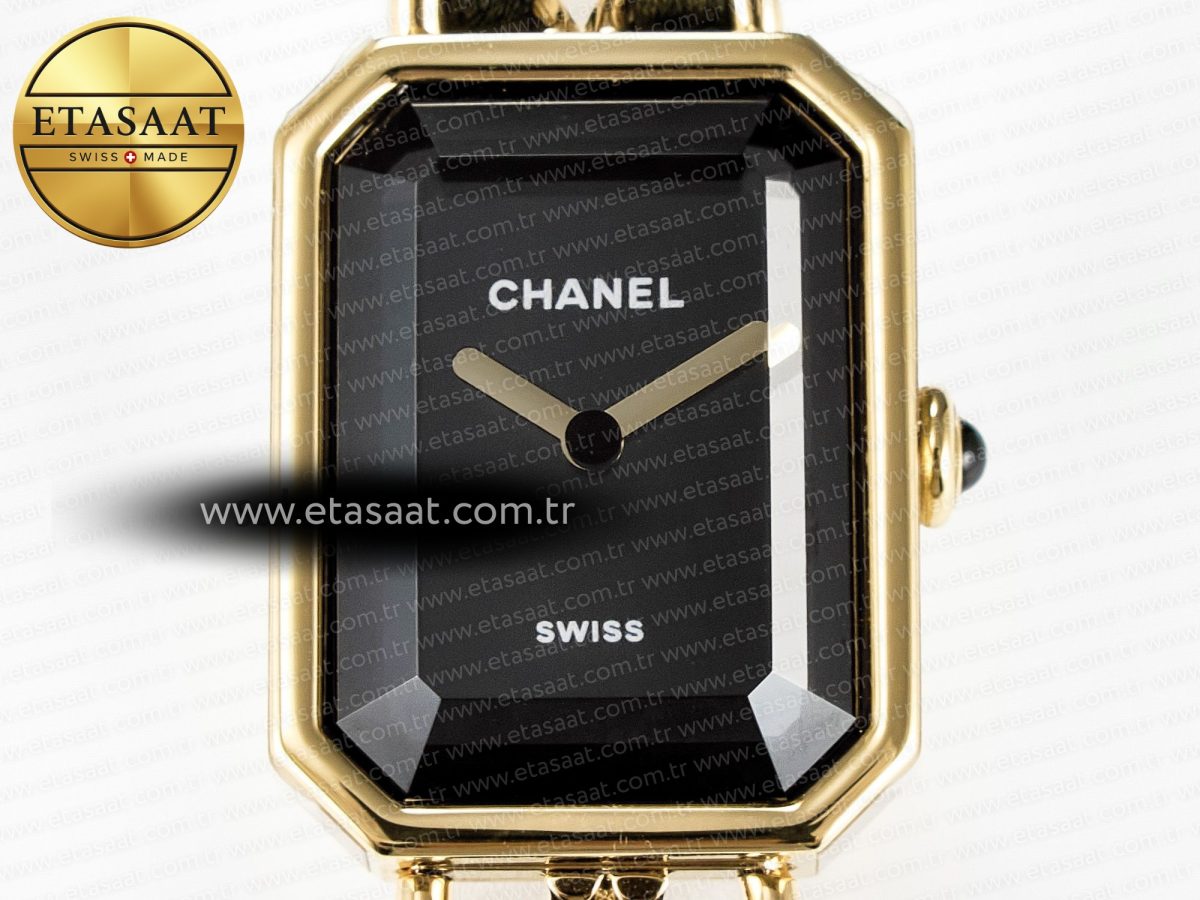Chanel Ppremière Iconic Chain Watch YG BVF 1:1 Best Edition Black Dial on Chain Bracelet RONDA Quartz - Görsel 4