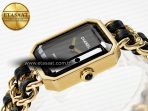 Chanel Ppremière Iconic Chain Watch YG BVF 1:1 Best Edition Black Dial on Chain Bracelet RONDA Quartz - Görsel 6