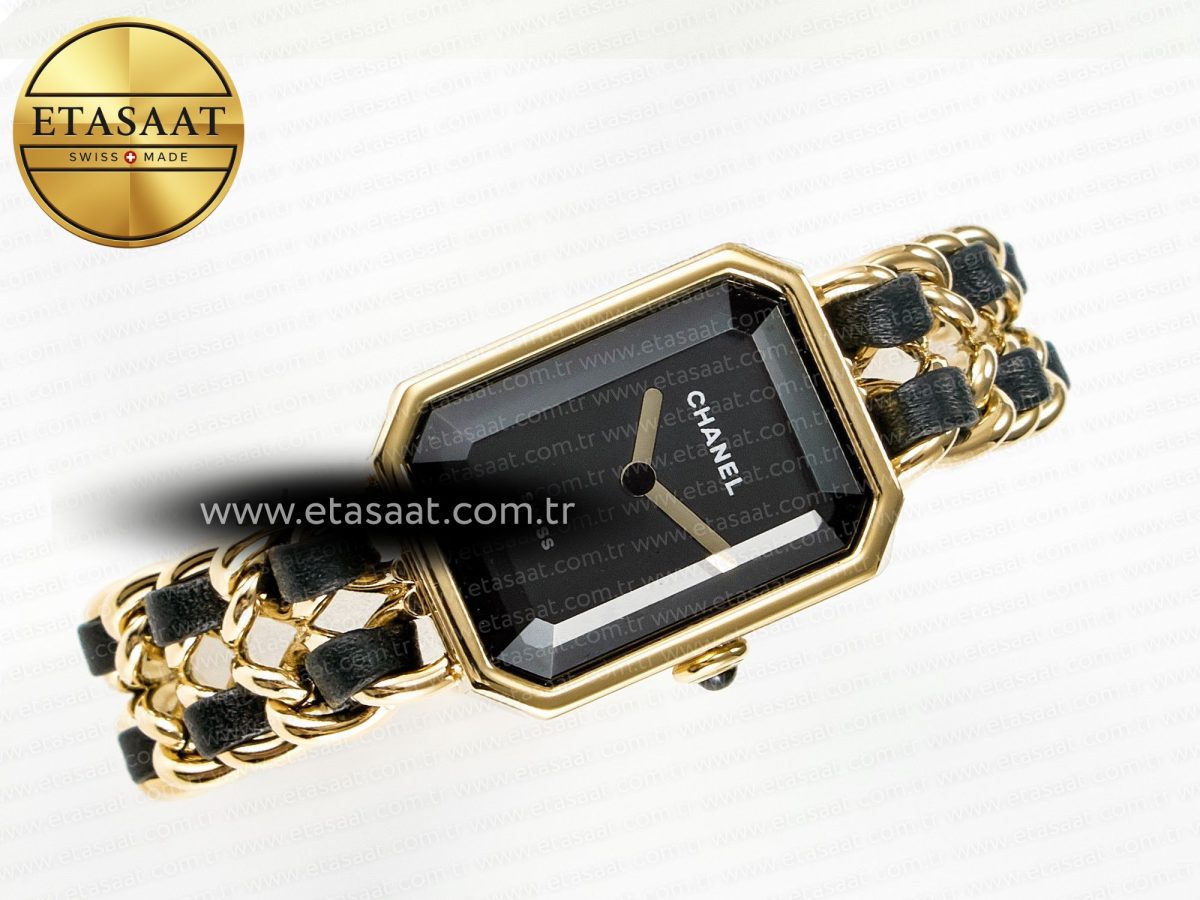 Chanel Ppremière Iconic Chain Watch YG BVF 1:1 Best Edition Black Dial on Chain Bracelet RONDA Quartz - Görsel 8