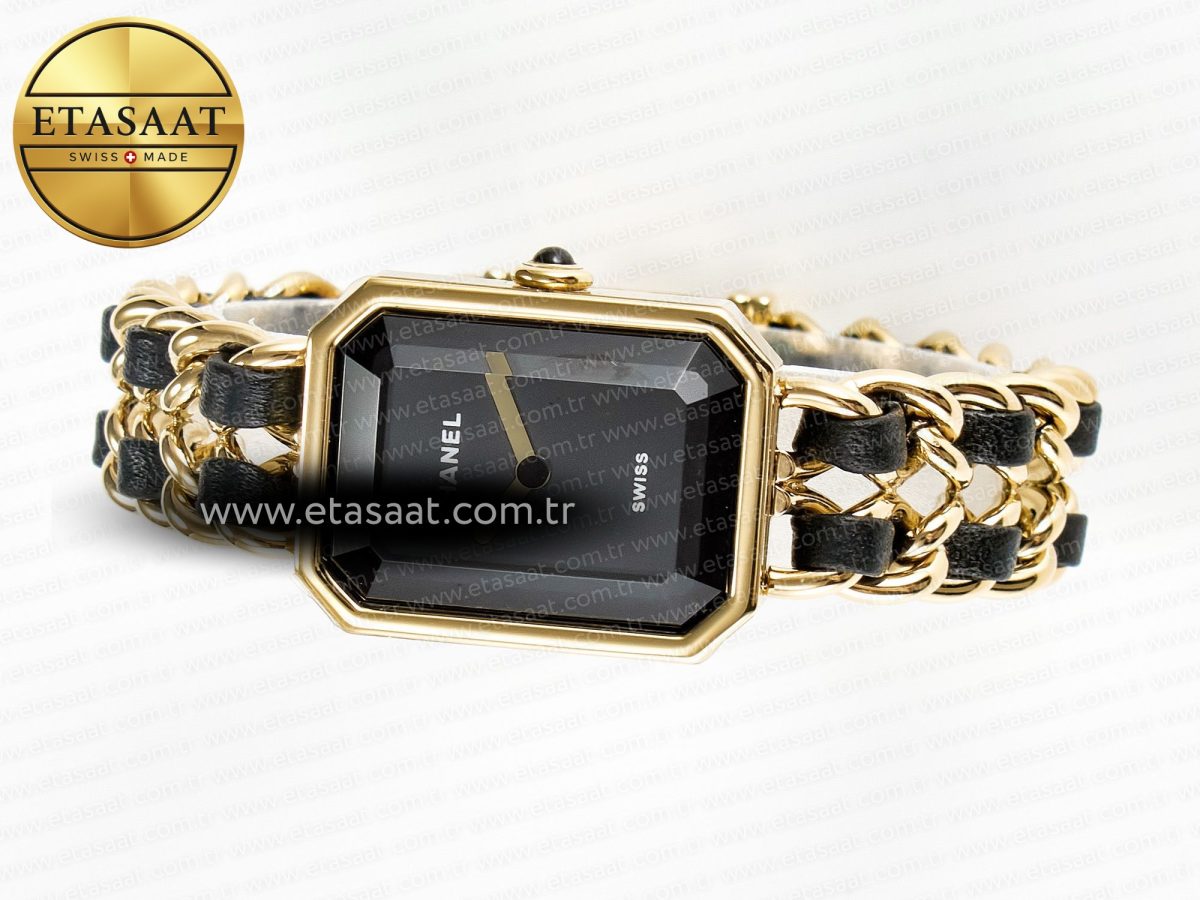 Chanel Ppremière Iconic Chain Watch YG BVF 1:1 Best Edition Black Dial on Chain Bracelet RONDA Quartz - Görsel 9