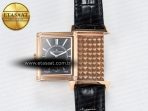 Jaeger Lecoultre Reverso Classic Duoface Small Seconds RG MGF Best Edition White Guilloché Dial on Black Leather Strap A854A - Görsel 7