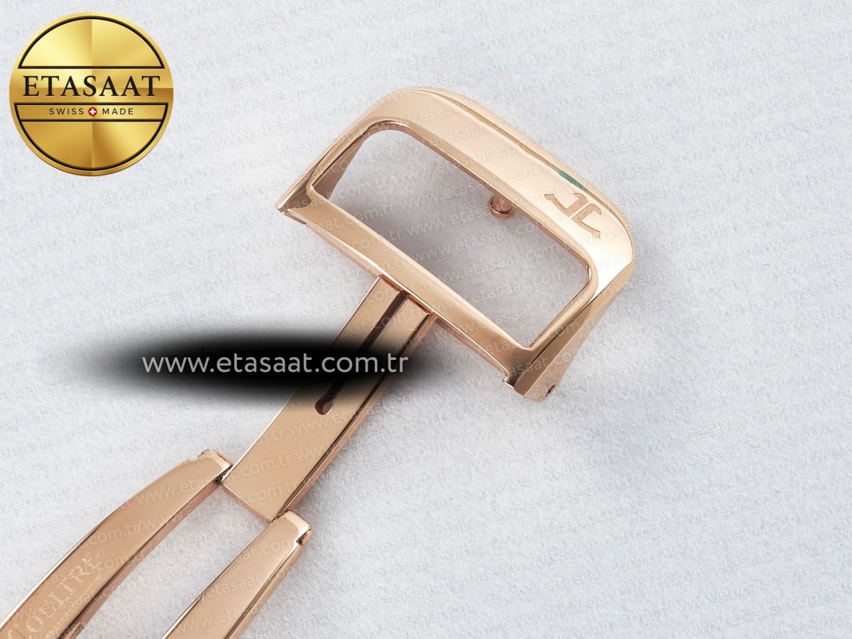 Jaeger Lecoultre Reverso Classic Duoface Small Seconds RG MGF Best Edition White Textured Dial on Black Leather Strap A854A - Görsel 29