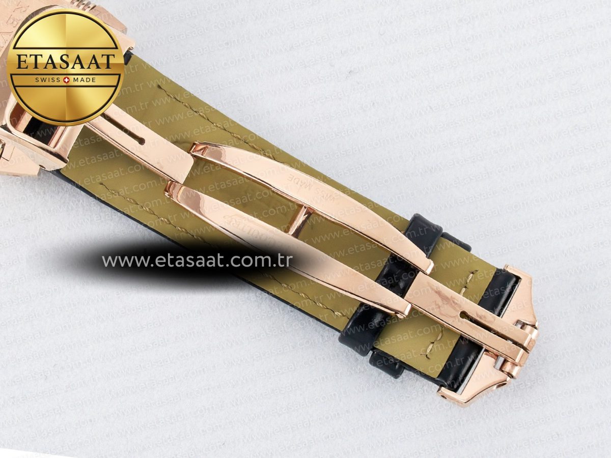 Jaeger Lecoultre Reverso Classic Duoface Small Seconds RG MGF Best Edition White Textured Dial on Black Leather Strap A854A - Görsel 30