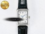 Jaeger Lecoultre Reverso Classic Duoface Small Seconds SS MGF Best Edition White Guilloché Dial on Black Leather Strap A854A - Görsel 4