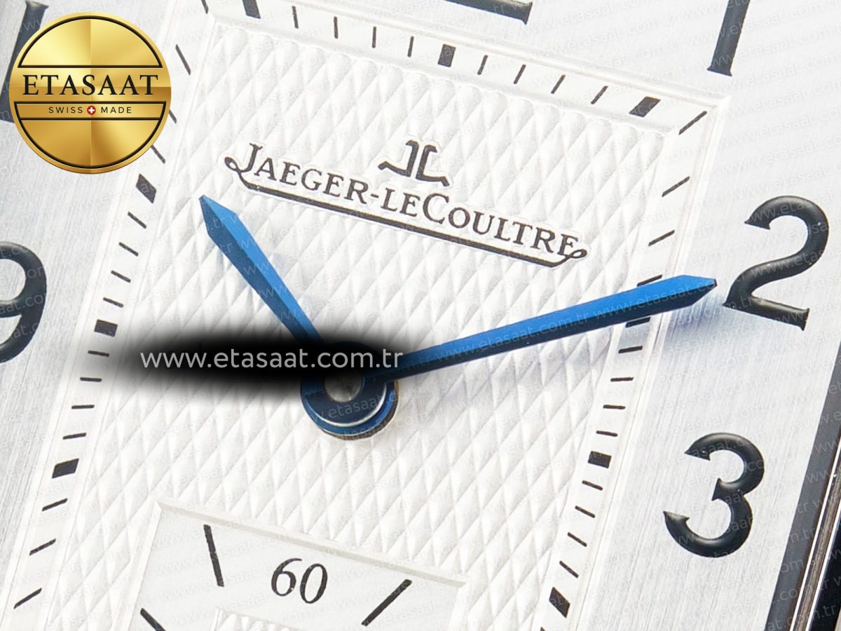 Jaeger Lecoultre Reverso Classic Duoface Small Seconds SS MGF Best Edition White Guilloché Dial on Red Leather Strap A854A - Görsel 14