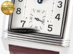 Jaeger Lecoultre Reverso Classic Duoface Small Seconds SS MGF Best Edition White Guilloché Dial on Red Leather Strap A854A - Görsel 16