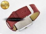 Jaeger Lecoultre Reverso Classic Duoface Small Seconds SS MGF Best Edition White Guilloché Dial on Red Leather Strap A854A - Görsel 19