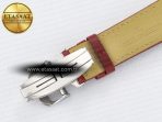 Jaeger Lecoultre Reverso Classic Duoface Small Seconds SS MGF Best Edition White Guilloché Dial on Red Leather Strap A854A - Görsel 22
