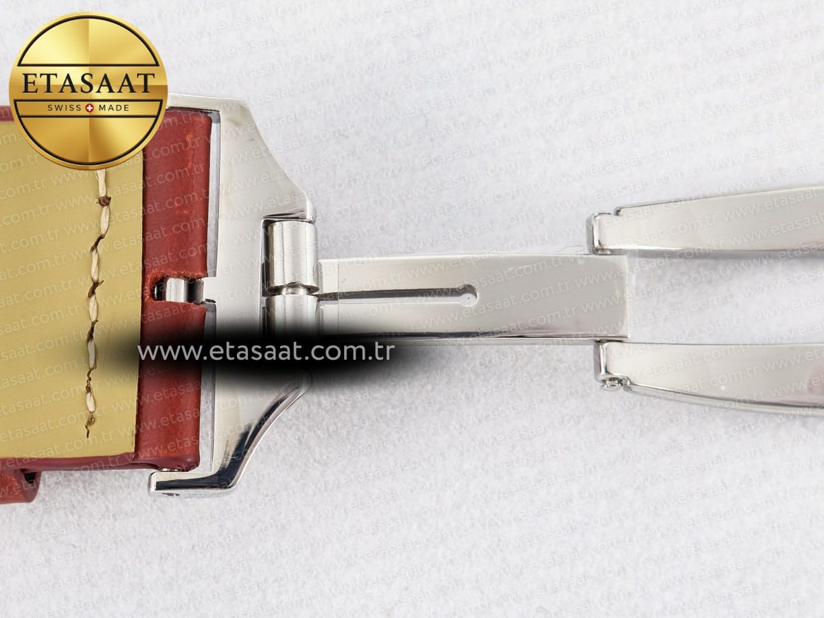 Jaeger Lecoultre Reverso Classic Duoface Small Seconds SS MGF Best Edition White Guilloché Dial on Red Leather Strap A854A - Görsel 25