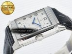 Jaeger Lecoultre Reverso Classic Duoface Small Seconds SS MGF Best Edition White Textured Dial on Black Leather Strap A854A - Görsel 10