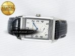 Jaeger Lecoultre Reverso Classic Duoface Small Seconds SS MGF Best Edition White Textured Dial on Black Leather Strap A854A - Görsel 13