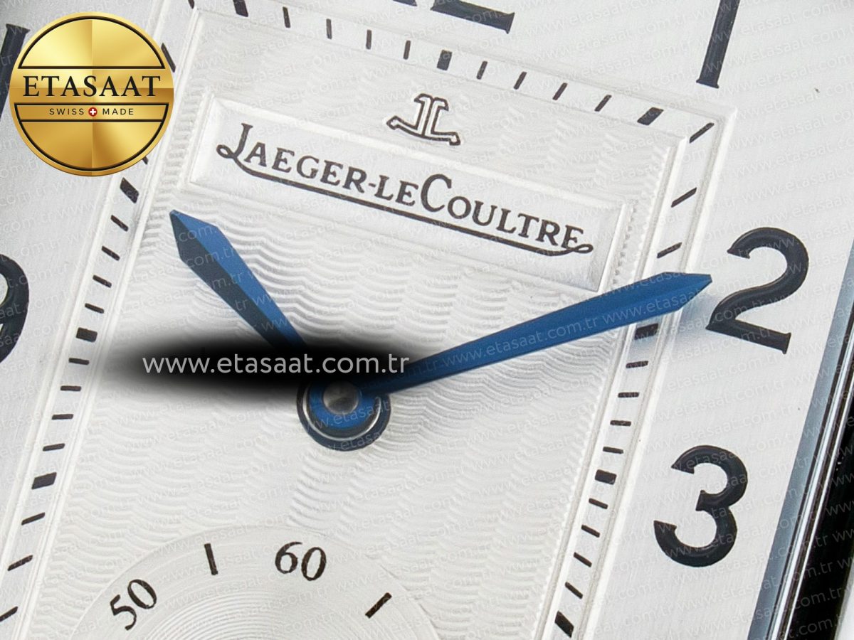 Jaeger Lecoultre Reverso Classic Duoface Small Seconds SS MGF Best Edition White Textured Dial on Black Leather Strap A854A - Görsel 14