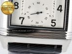 Jaeger Lecoultre Reverso Classic Duoface Small Seconds SS MGF Best Edition White Textured Dial on Black Leather Strap A854A - Görsel 16