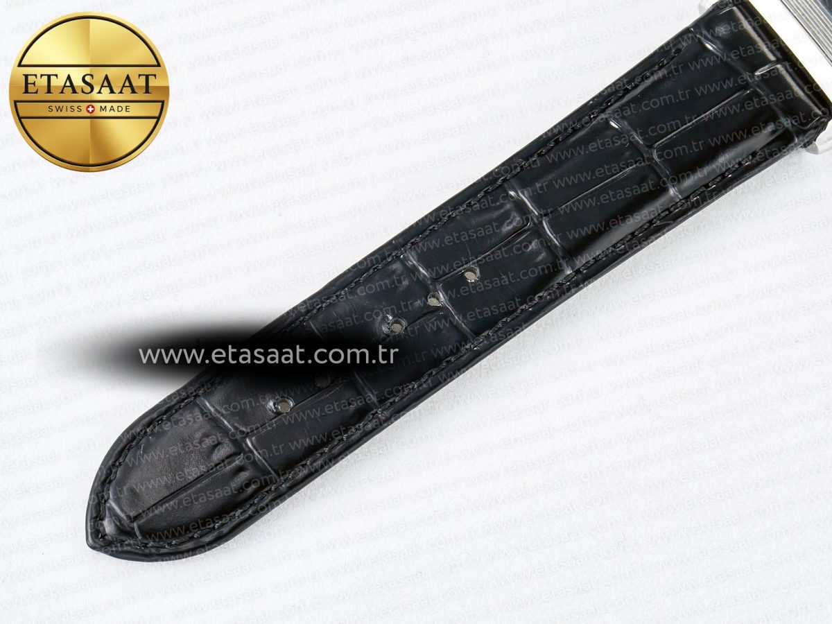 Jaeger Lecoultre Reverso Classic Duoface Small Seconds SS MGF Best Edition White Textured Dial on Black Leather Strap A854A - Görsel 21