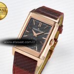Jaeger Lecoultre Reverso Tribute Duoface Small Seconds RG MGF Best Edition Black Dial on Red Leather Strap A854A