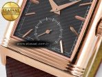 Jaeger Lecoultre Reverso Tribute Duoface Small Seconds RG MGF Best Edition Black Dial on Red Leather Strap A854A - Görsel 16