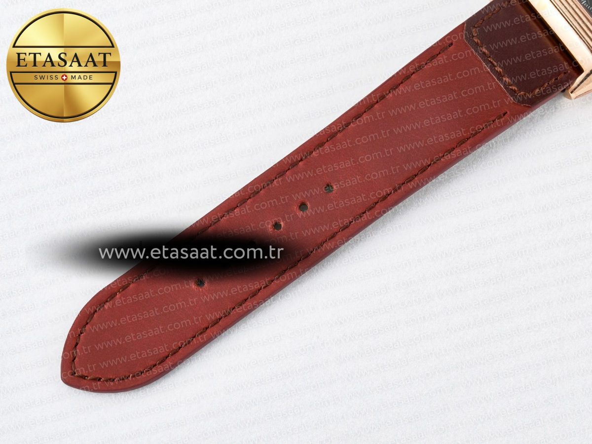 Jaeger Lecoultre Reverso Tribute Duoface Small Seconds RG MGF Best Edition Black Dial on Red Leather Strap A854A - Görsel 21