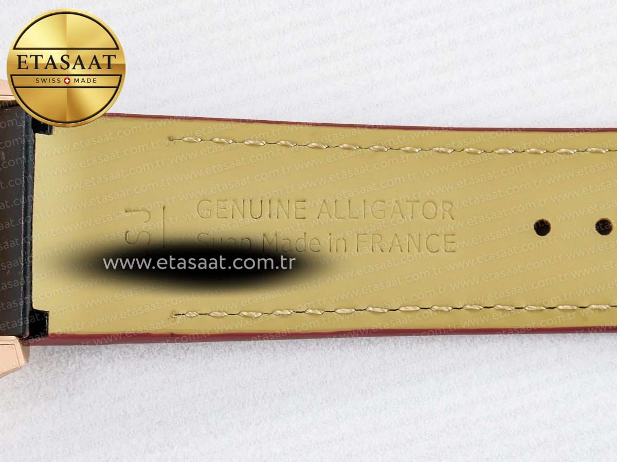 Jaeger Lecoultre Reverso Tribute Duoface Small Seconds RG MGF Best Edition Black Dial on Red Leather Strap A854A - Görsel 25