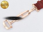 Jaeger Lecoultre Reverso Tribute Duoface Small Seconds RG MGF Best Edition Black Dial on Red Leather Strap A854A - Görsel 28