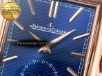 Jaeger Lecoultre Reverso Tribute Duoface Small Seconds RG MGF Best Edition Blue Dial on Blue Leather Strap A854A - Görsel 14