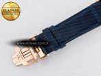 Jaeger Lecoultre Reverso Tribute Duoface Small Seconds RG MGF Best Edition Blue Dial on Blue Leather Strap A854A - Görsel 22