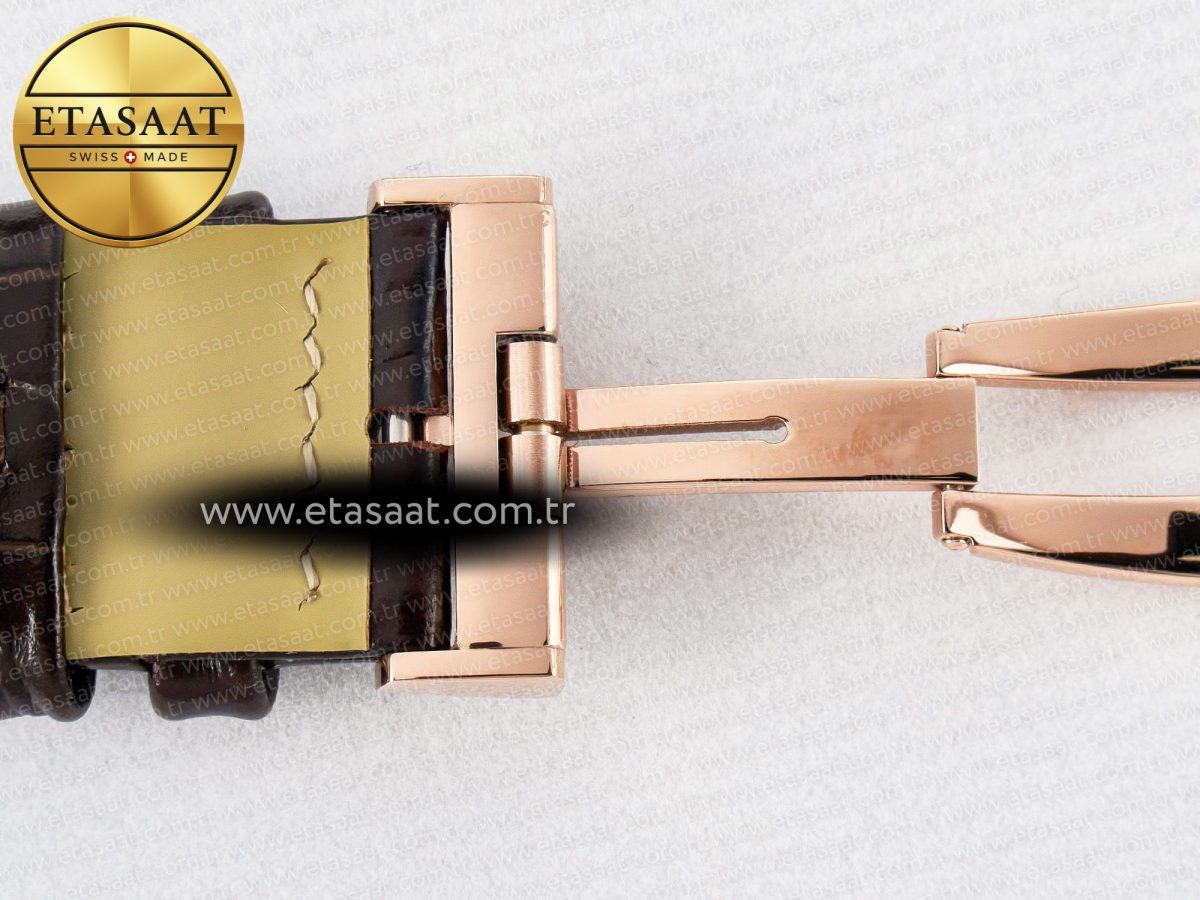 Jaeger Lecoultre Reverso Tribute Duoface Small Seconds RG MGF Best Edition White Spray Paint Dial on Black Leather Strap A854A - Görsel 26