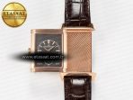 Jaeger Lecoultre Reverso Tribute Duoface Small Seconds RG MGF Best Edition White Spray Paint Dial on Black Leather Strap A854A - Görsel 7