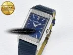 Jaeger Lecoultre Reverso Tribute Duoface Small Seconds SS MGF Best Edition Blue Dial on Blue Leather Strap A854A
