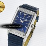 Jaeger Lecoultre Reverso Tribute Duoface Small Seconds SS MGF Best Edition Blue Dial on Blue Leather Strap A854A