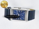 Jaeger Lecoultre Reverso Tribute Duoface Small Seconds SS MGF Best Edition Blue Dial on Blue Leather Strap A854A - Görsel 13