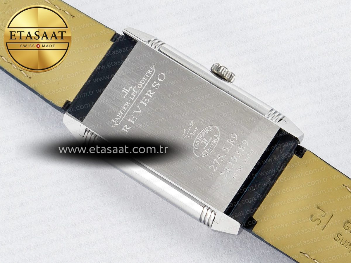 Jaeger Lecoultre Reverso Tribute Duoface Small Seconds SS MGF Best Edition Blue Dial on Blue Leather Strap A854A - Görsel 20