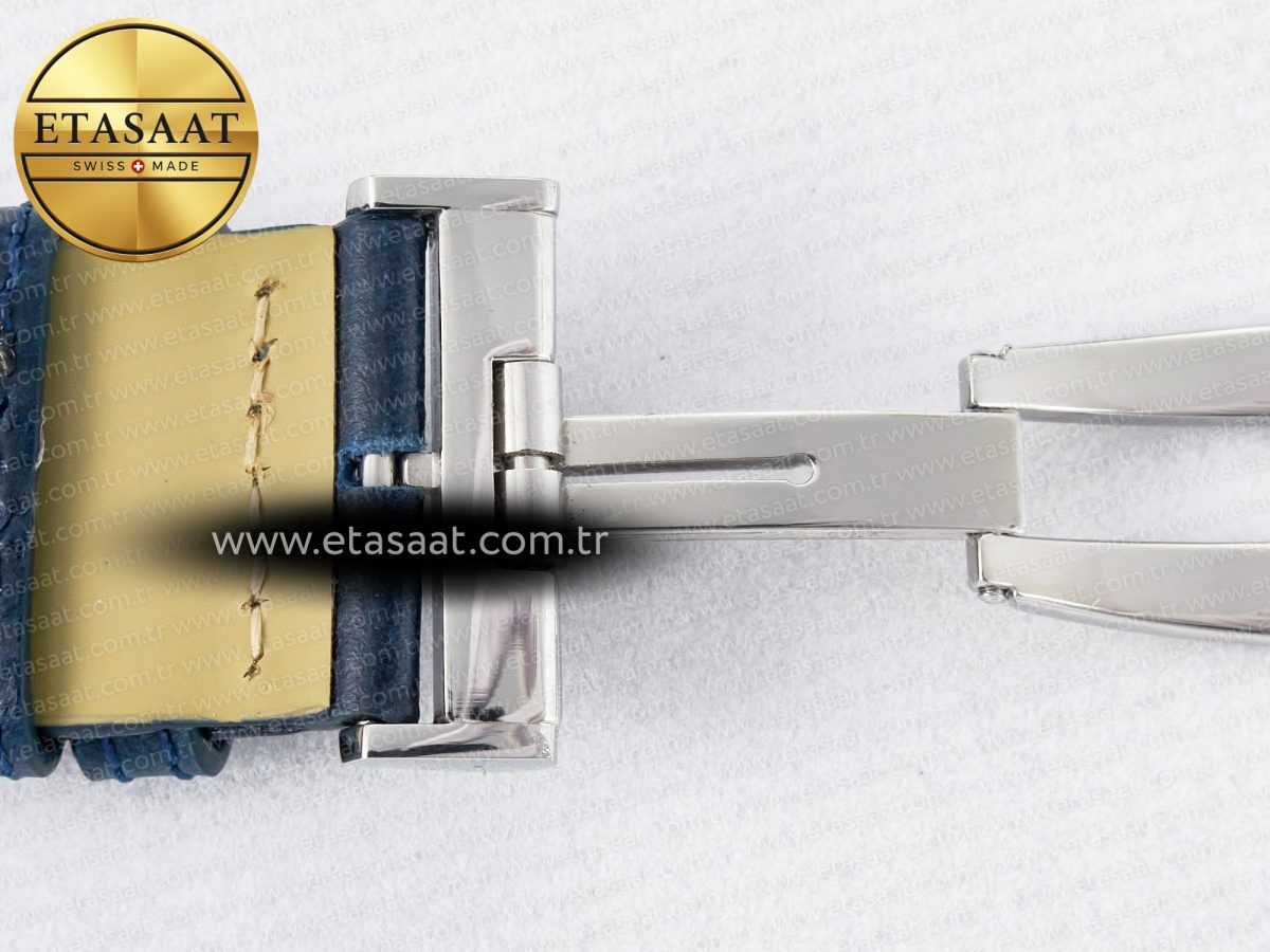 Jaeger Lecoultre Reverso Tribute Duoface Small Seconds SS MGF Best Edition Blue Dial on Blue Leather Strap A854A - Görsel 26