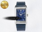 Jaeger Lecoultre Reverso Tribute Duoface Small Seconds SS MGF Best Edition Blue Dial on Blue Leather Strap A854A - Görsel 3