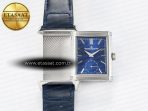 Jaeger Lecoultre Reverso Tribute Duoface Small Seconds SS MGF Best Edition Blue Dial on Blue Leather Strap A854A - Görsel 5