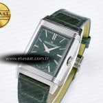 Jaeger Lecoultre Reverso Tribute Duoface Small Seconds SS MGF Best Edition Green Dial on Green Leather Strap A854A