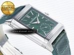 Jaeger Lecoultre Reverso Tribute Duoface Small Seconds SS MGF Best Edition Green Dial on Green Leather Strap A854A - Görsel 11
