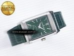 Jaeger Lecoultre Reverso Tribute Duoface Small Seconds SS MGF Best Edition Green Dial on Green Leather Strap A854A - Görsel 12
