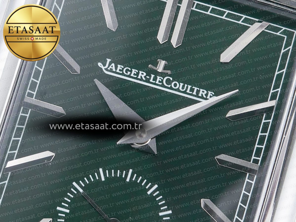 Jaeger Lecoultre Reverso Tribute Duoface Small Seconds SS MGF Best Edition Green Dial on Green Leather Strap A854A - Görsel 15