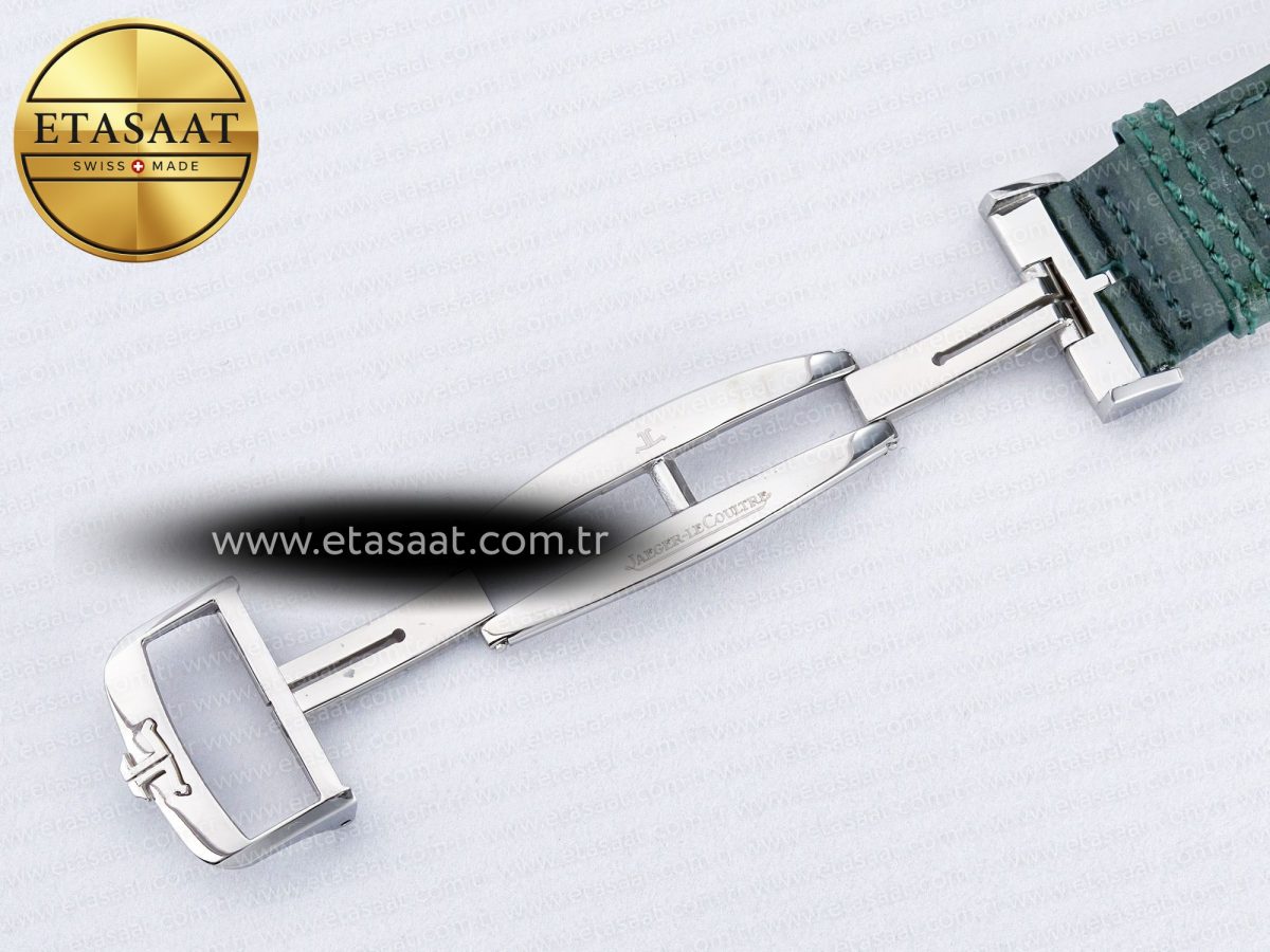 Jaeger Lecoultre Reverso Tribute Duoface Small Seconds SS MGF Best Edition Green Dial on Green Leather Strap A854A - Görsel 28